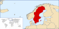 Location map for Sweden