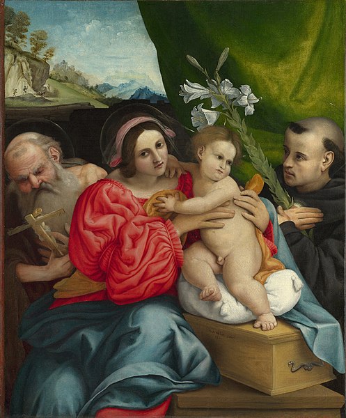 File:Lorenzo Lotto - The Virgin and Child with Saints Jerome and Nicholas of Tolentino - Google Art Project.jpg