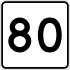 Massachusetts Route 80 marker