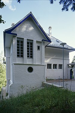 Photographie de la Maison blanche à La Chaux-de-Fonds, conçue par Le Corbusier
