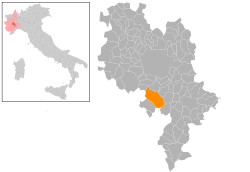 Locatie van Costigliole d'Asti in Asti (AT)
