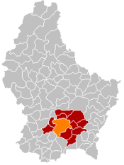 Localização de Cidade do Luxemburgo em Luxemburgo