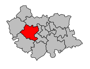 Kanton na mapě arrondissementu Cahors