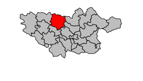 Kanton na mapě arrondissementu Castres