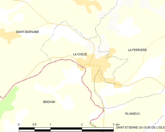 Poziția localității La Chèze