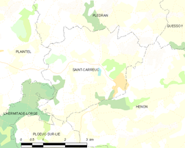 Mapa obce Saint-Carreuc