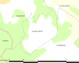Mapa obce Le Moutherot