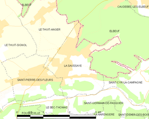 Poziția localității La Saussaye