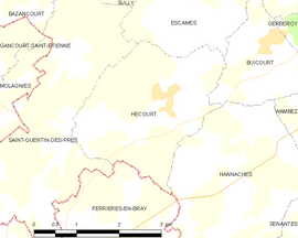 Mapa obce Hécourt