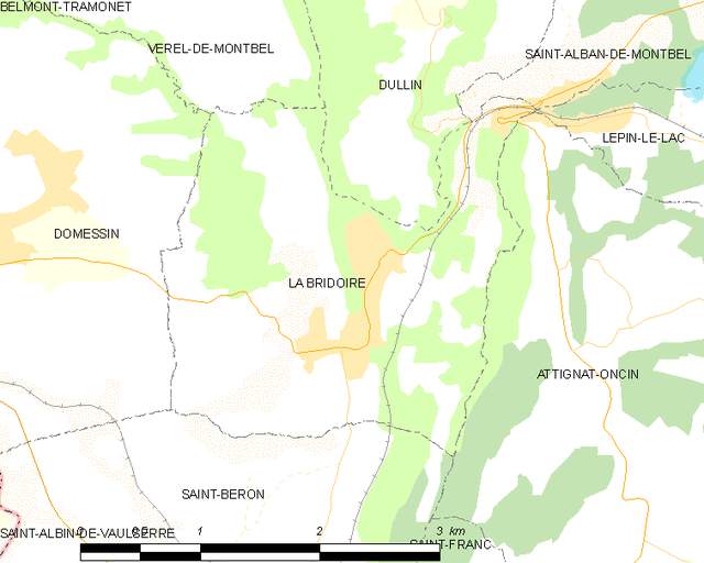 Poziția localității La Bridoire