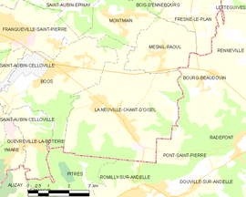 Mapa obce La Neuville-Chant-d’Oisel