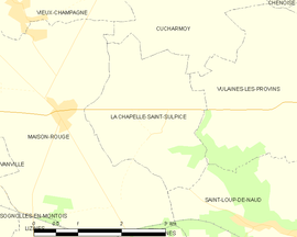 Mapa obce La Chapelle-Saint-Sulpice