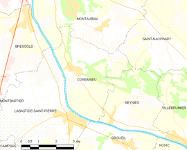 Mapa obce Corbarieu