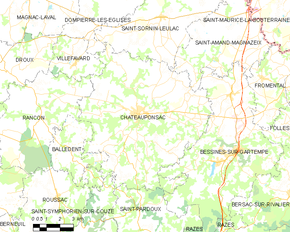 Poziția localității Châteauponsac