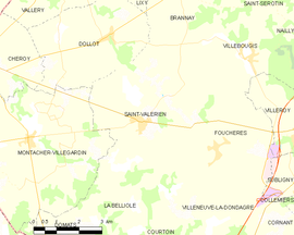 Mapa obce Saint-Valérien