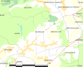 Mapa obce Eguenigue