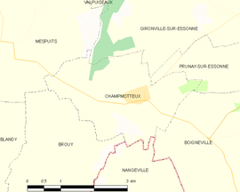 Mapa obce Champmotteux