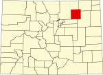 Карта штата с выделением округа Морган
