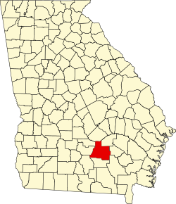 map of Georgia highlighting Coffee County