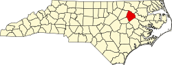 Map of North Carolina highlighting Edgecombe County.svg