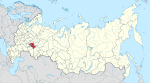 Map showing Tatarstan in Russia