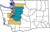 Mapa da Região Metropolitana de Seattle