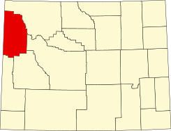 Mapa Wyomingu se zvýrazněním Teton County.svg