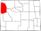 Map of Wyoming highlighting Teton County.svg