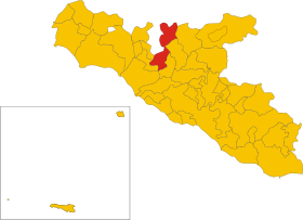 Map of comune of Bivona (province of Agrigento, region Sicily, Italy).svg