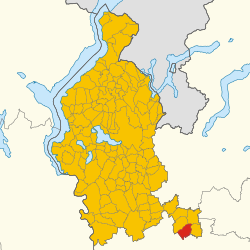 Elhelyezkedése Varese megye térképén