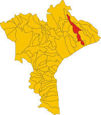 Locatie van Sersale in Catanzaro (CZ)