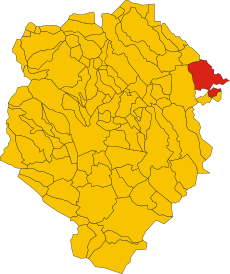 Map of comune of Sostegno (province of Biella, region Piedmont, Italy).svg