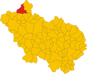 Map of comune of Trevi nel Lazio (province of Frosinone, region Lazio, Italy).svg