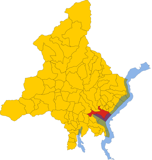 Poziția localității Verbania