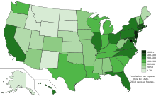 Map of states showing population density in 2013.svg