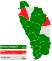 1980 Dominican general election: winning party by constituency.