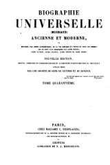 Michaud - Biographie universelle ancienne et moderne - 1843 - Tome 40.djvu