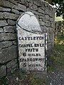 19th-century milepost outside Castleton. [1]