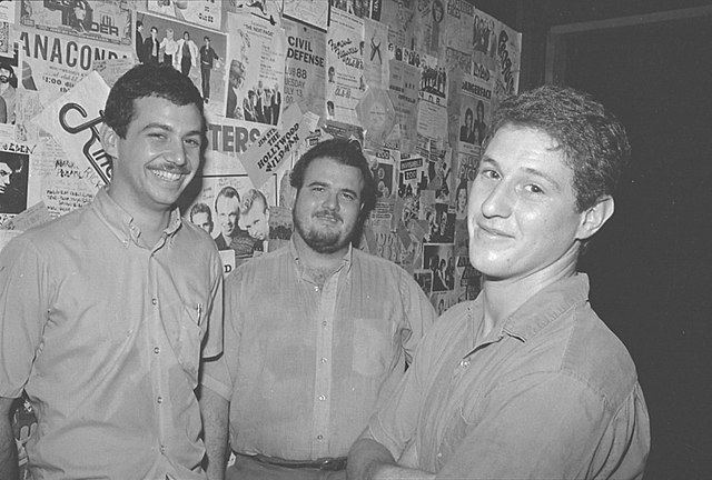 Minutemen posing in 1982; left to right: Watt, Boon and Hurley