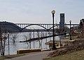 Mississippi River near downtown. Minor flooding.