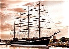 The largest sailing ship to survive, the four-masted barque Moshulu at Philadelphia, Pennsylvania, United States Moshulu.jpg