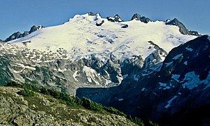 Challenger Glacier on the north slope of Mount Challenger