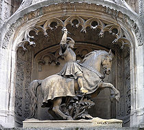 Statue d'Antoine de Lorraine sur la Porterie du palais des Ducs de Lorraine