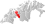 Nordreisa markert med rødt på fylkeskartet