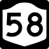 Marcador de la ruta 58 del estado de Nueva York