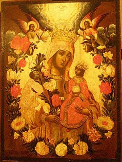 Богоматерь Неувядаемый Цвет, XVIII век, Третьяковская галерея