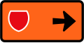 Detour - follow state highway shield (to the right)