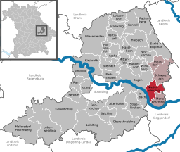 Läget för Niederwinkling i Landkreis Straubing-Bogen