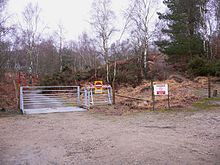 No entry to training grounds at Longmoor Camp No entry to Longmoor Camp - geograph.org.uk - 1722210.jpg