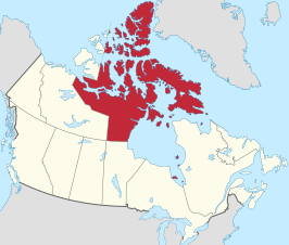 Kaart van Nunavut (ᓄᓇᕗᑦ)